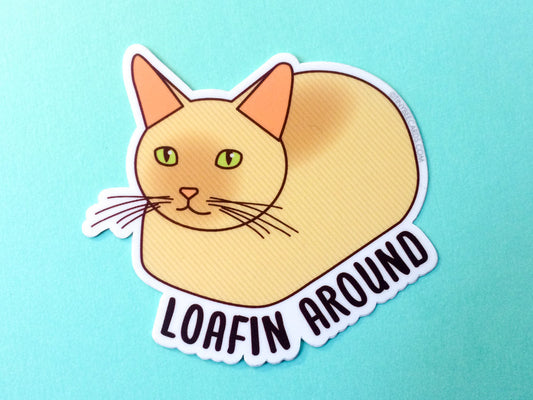 Cat Vinyl Sticker "Loafin Around"
