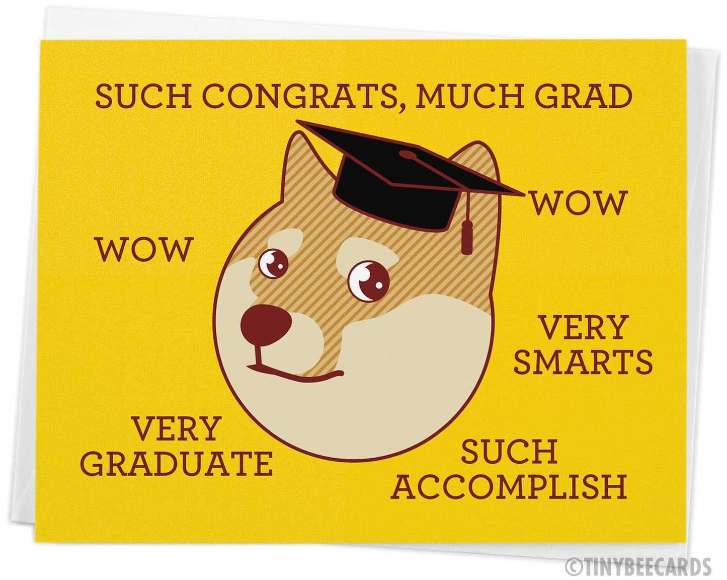 Funny Doge Meme Graduation Card "Much Grad"