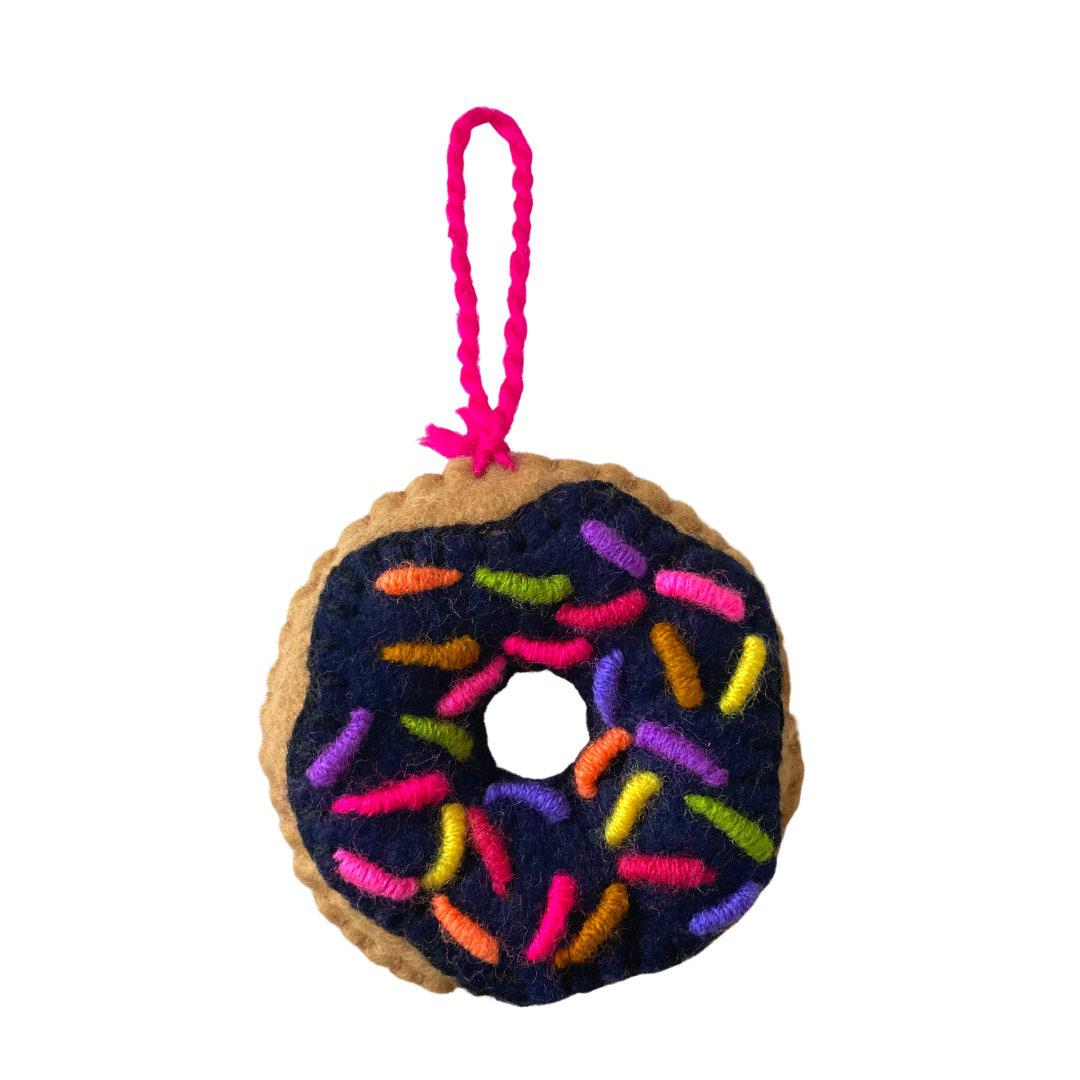 Donut Felt Embroidered Handmade Ornament - Mexico