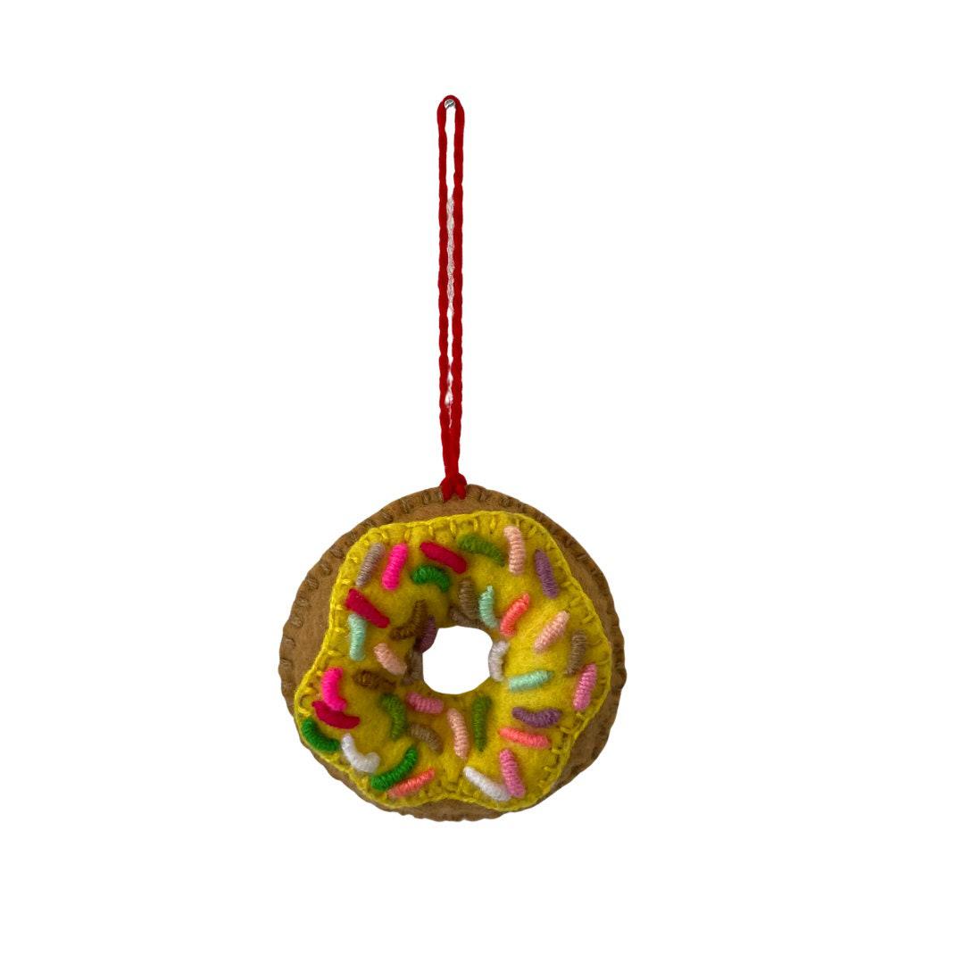 Donut Felt Embroidered Handmade Ornament - Mexico