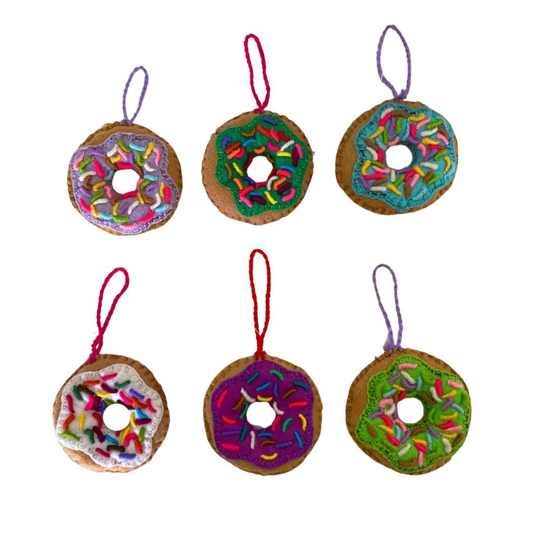 Donut Felt Embroidered Handmade Ornament - Mexico
