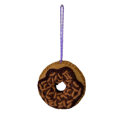 Donut Felt Embroidered Handmade Ornament - Mexico