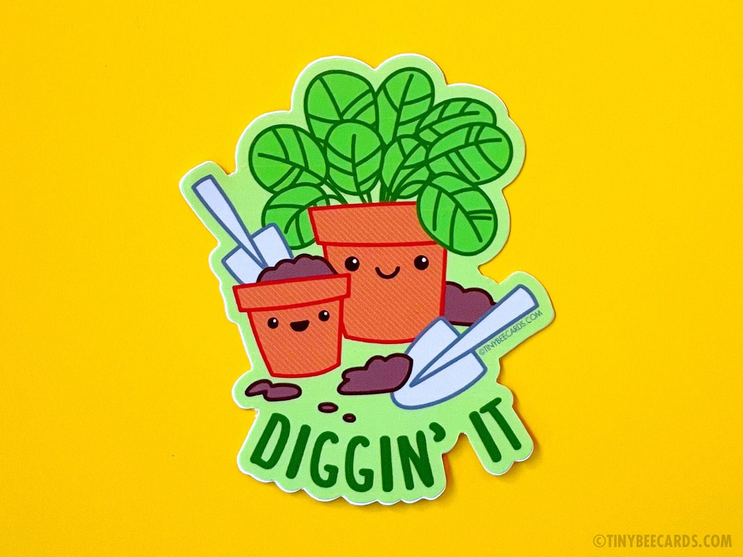 Plant Lover Vinyl Sticker "Diggin' It"