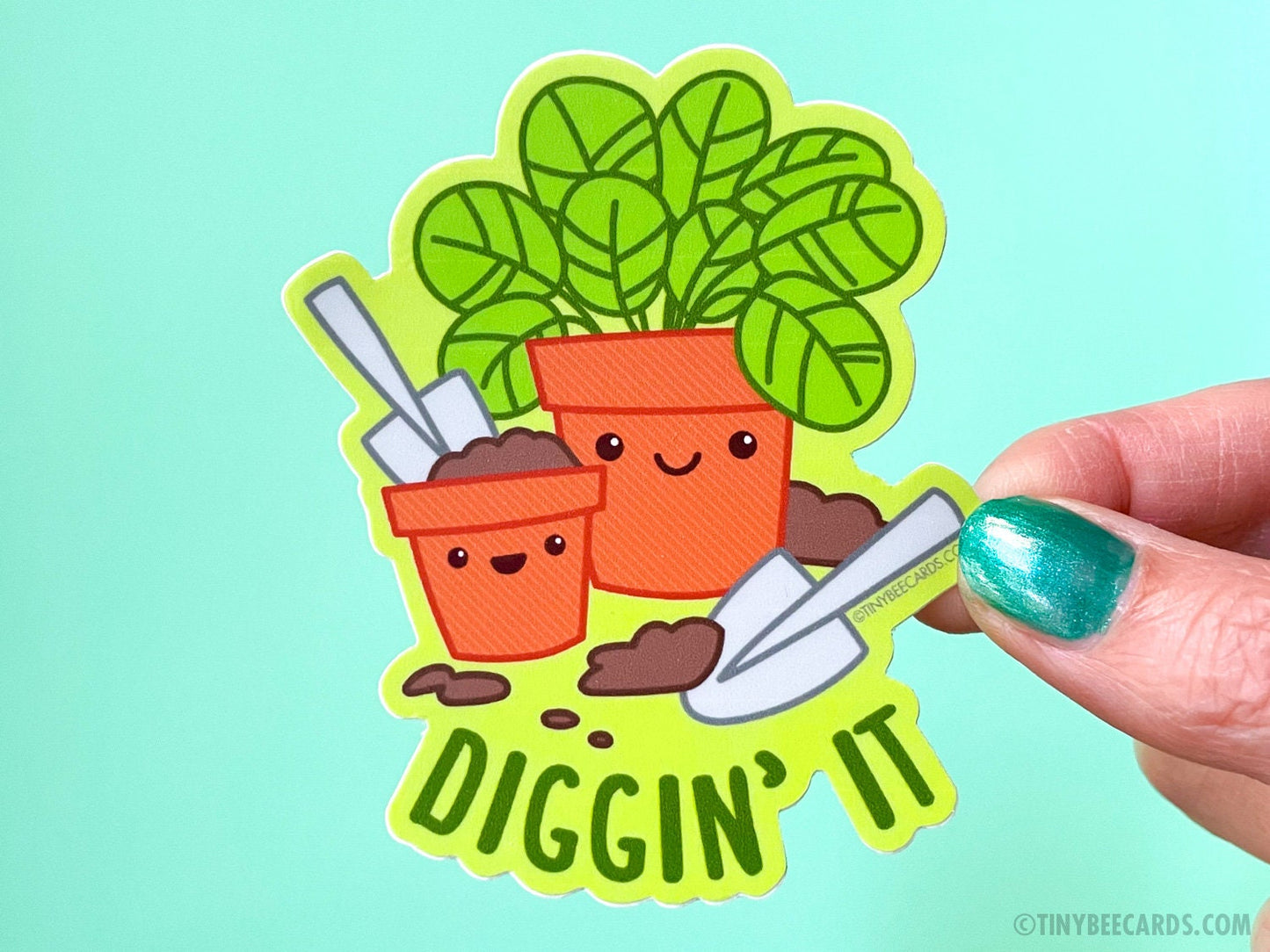 Plant Lover Vinyl Sticker "Diggin' It"