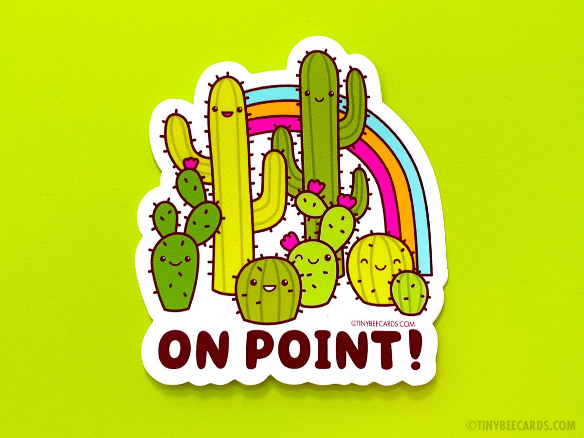 On Point Cactus Vinyl Sticker