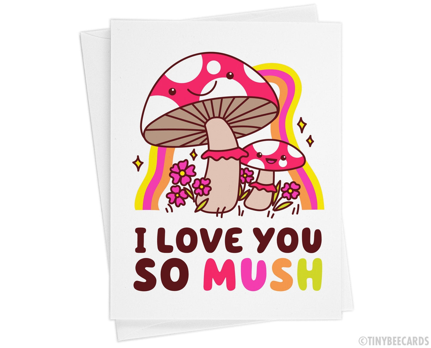 Mushroom Love Card - I Love You So Mush