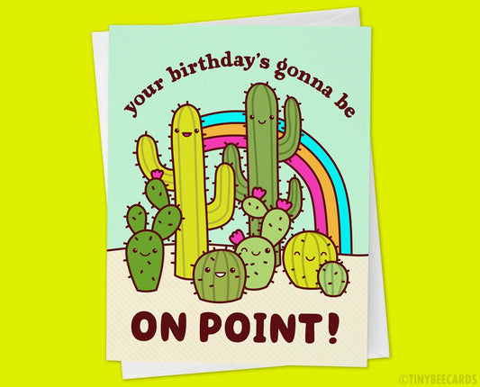Cactus Birthday Card "On Point"