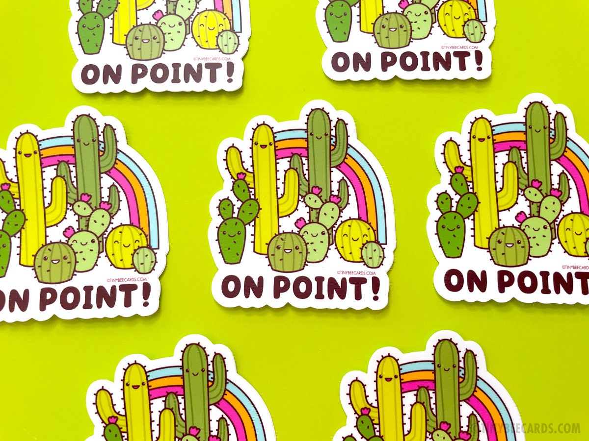 On Point Cactus Vinyl Sticker