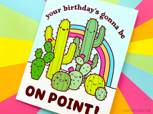 Cactus Birthday Card "On Point"