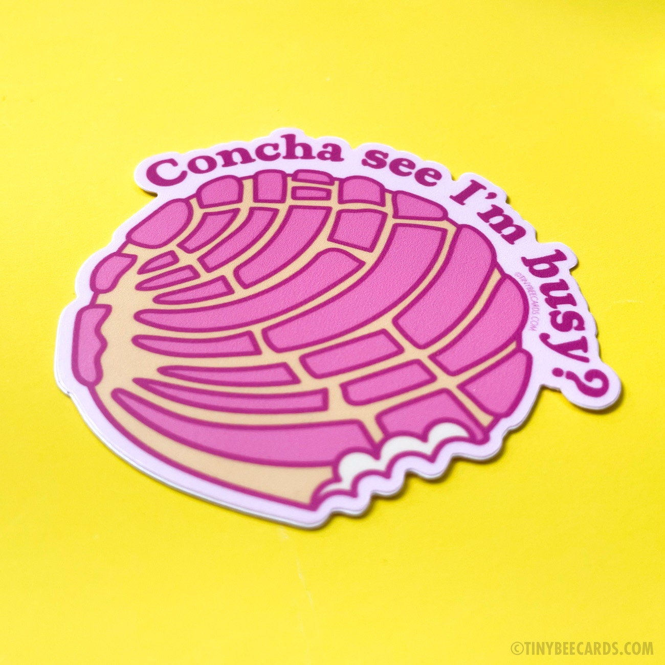 Concha See I'm Busy Pan Dulce Vinyl Sticker