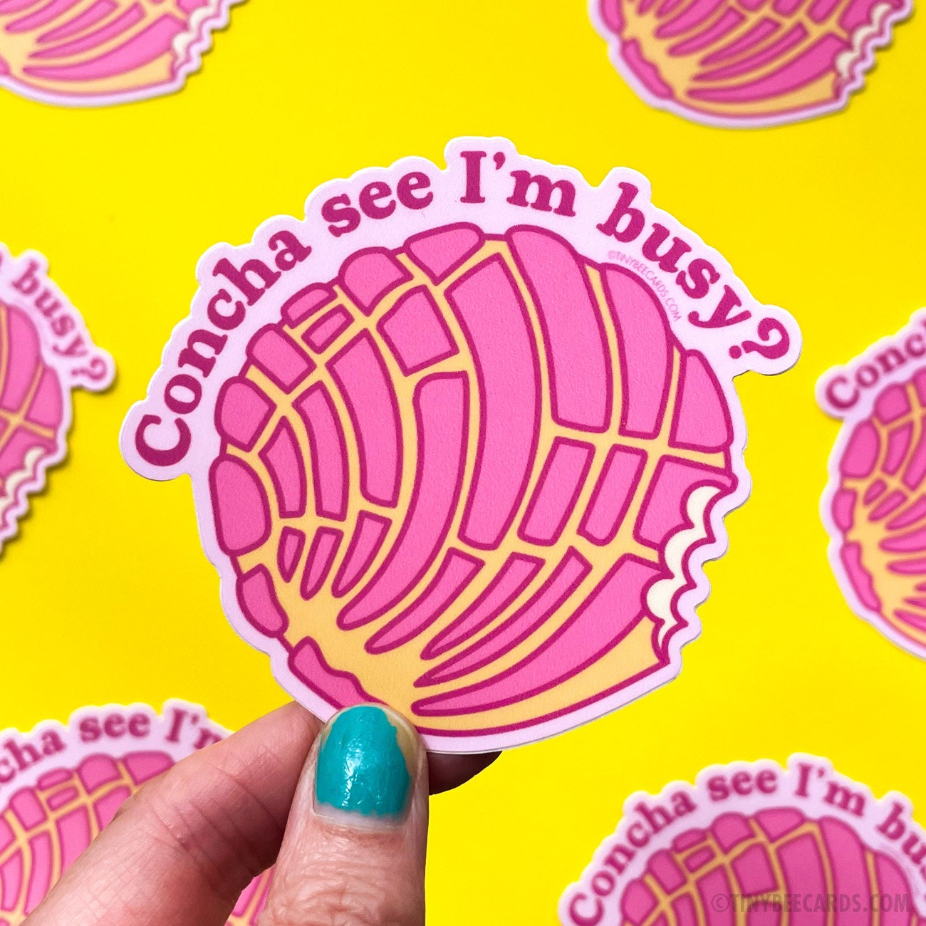 Concha See I'm Busy Pan Dulce Vinyl Sticker