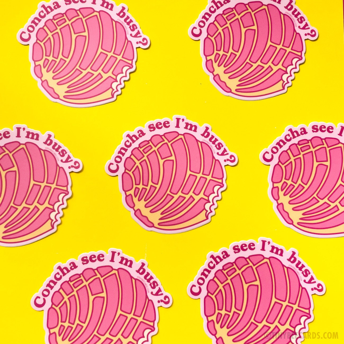 Concha See I'm Busy Pan Dulce Vinyl Sticker