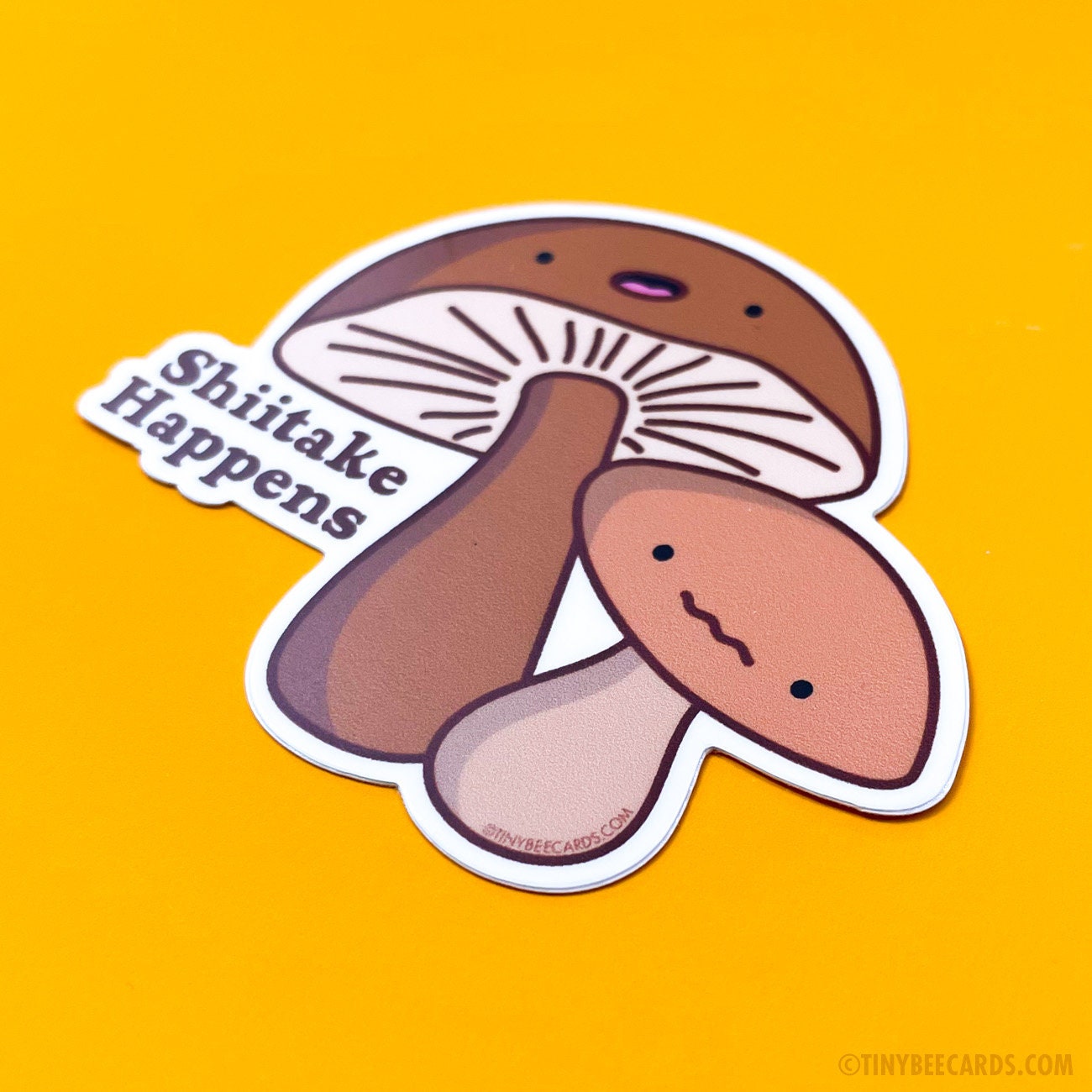 Mushroom Vinyl Sticker - Shiitake Happens
