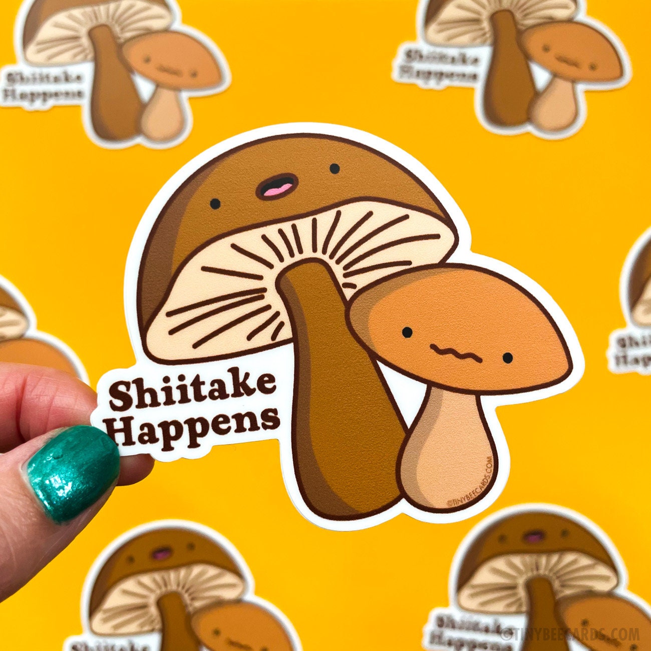 Mushroom Vinyl Sticker - Shiitake Happens
