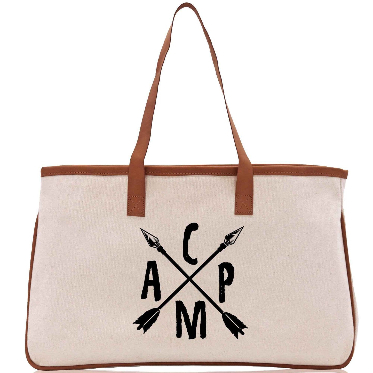 Camp Cotton Canvas Chic Tote Bag Camping Tote Camping Lover Gift Tote Bag Outdoor Tote Weekender Tote Camper Tote Multipurpose Tote