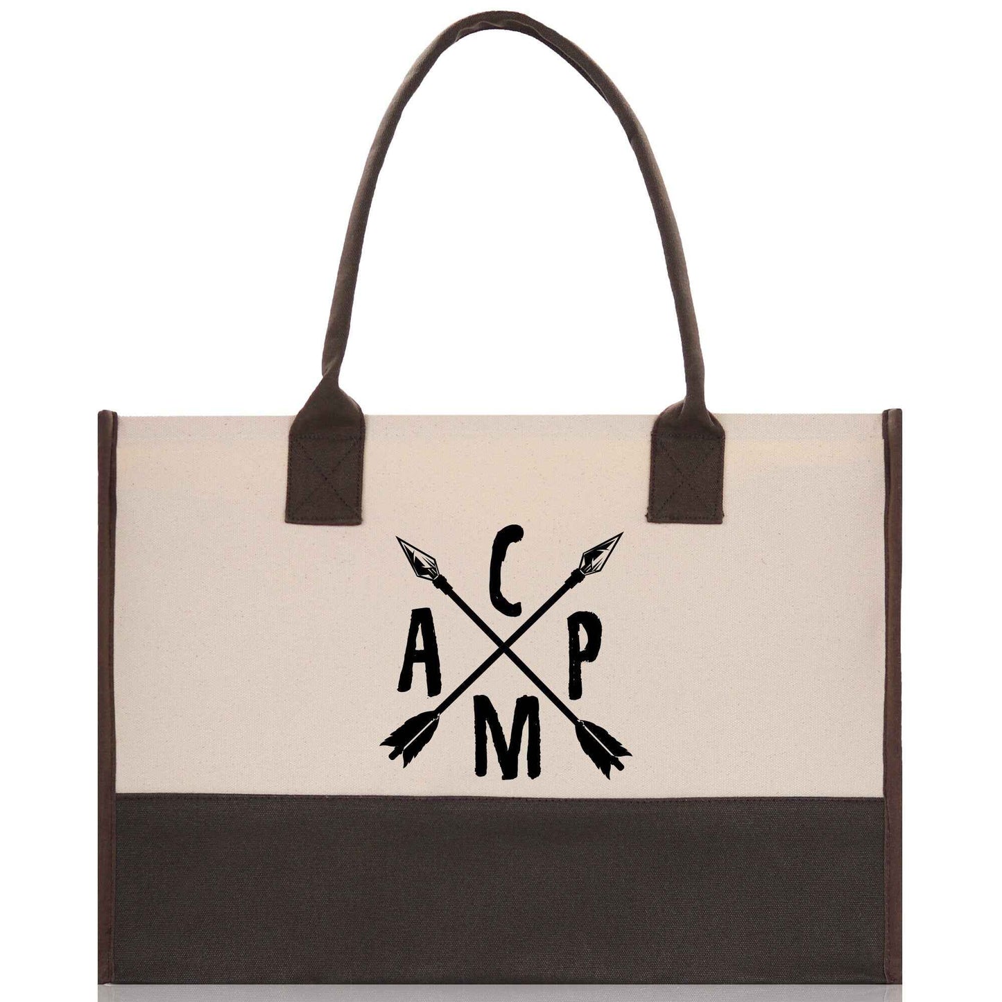 Camp Cotton Canvas Chic Tote Bag Camping Tote Camping Lover Gift Tote Bag Outdoor Tote Weekender Tote Camper Tote Multipurpose Tote