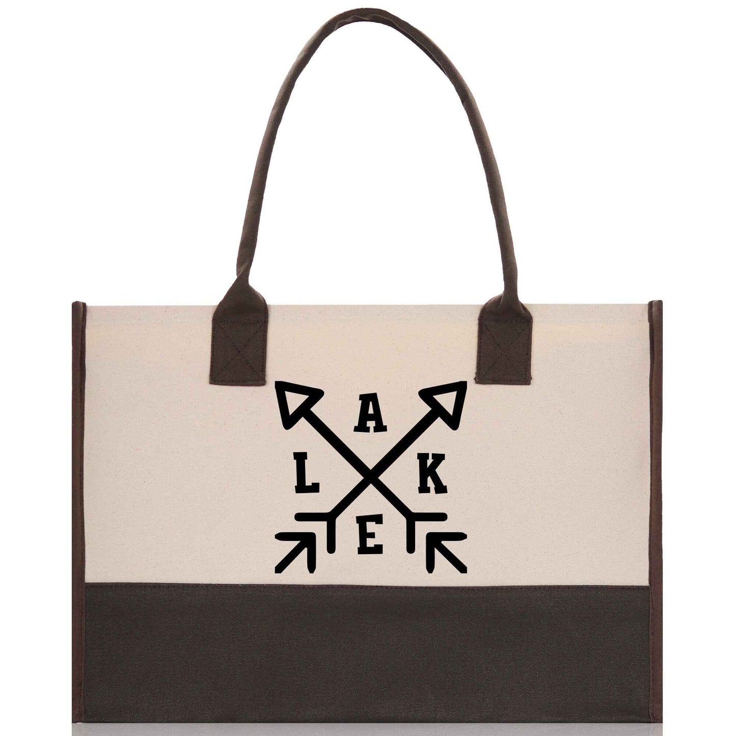 Lake Cotton Canvas Chic Tote Bag Lake Tote Lake Lover Gift Tote Bag Outdoor Tote Weekender Tote Laker Tote Multipurpose Tote
