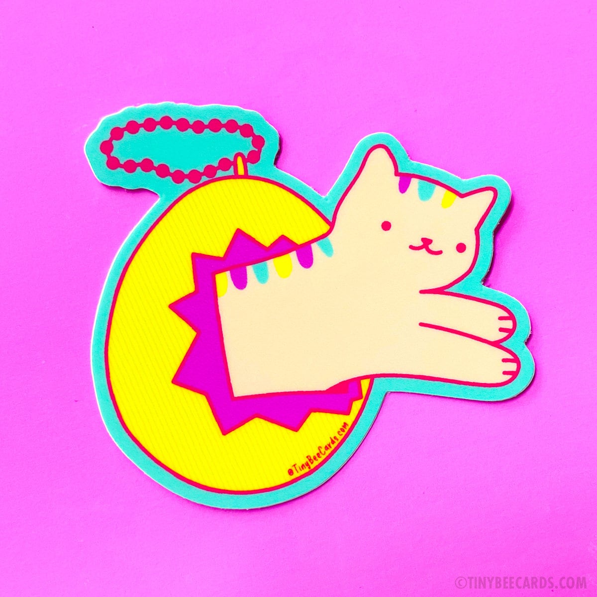 Y2K Cat Virtual Pet 90s Vinyl Sticker