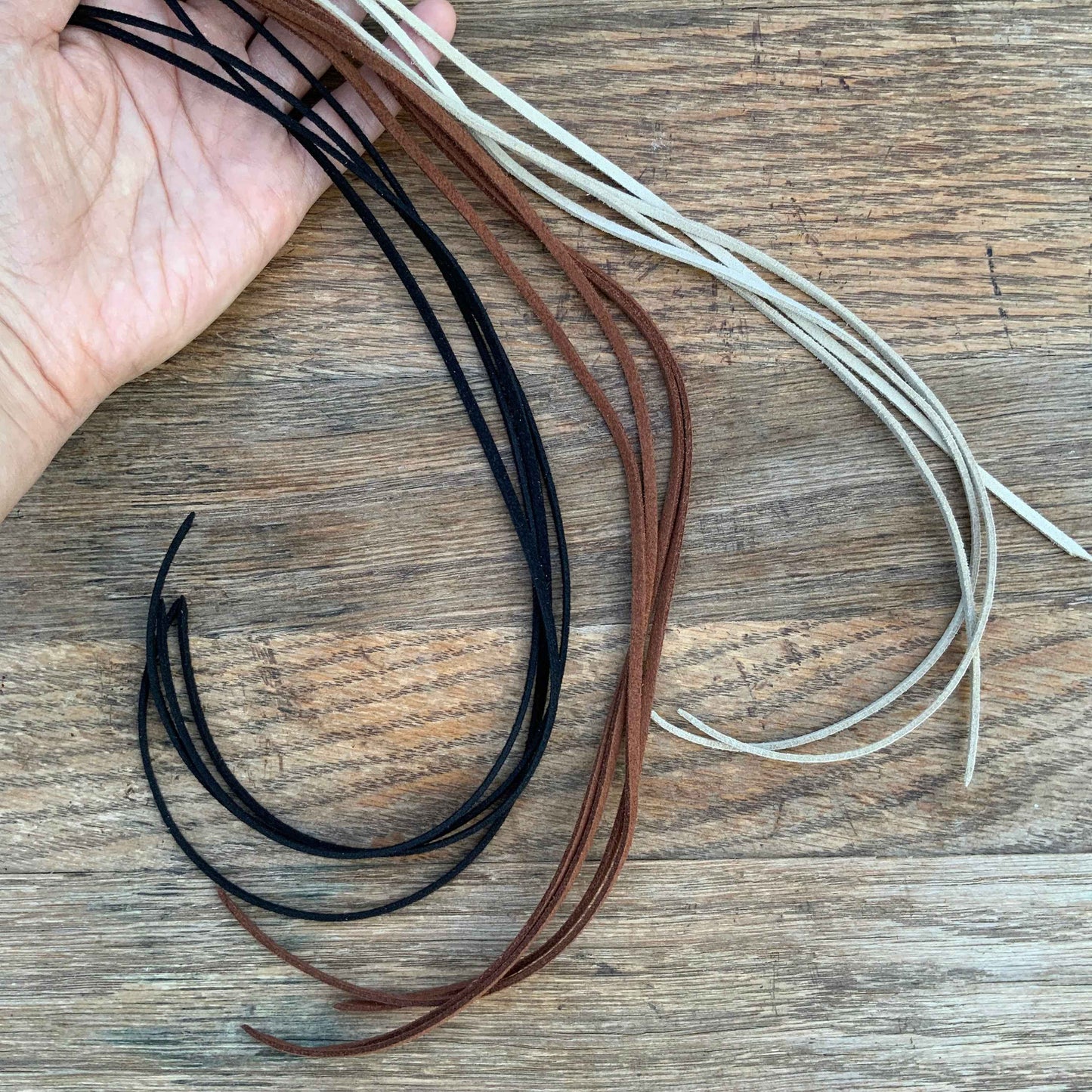 Rhodochrosite & Picture Jasper Hat Band: Vegan Suede Cord