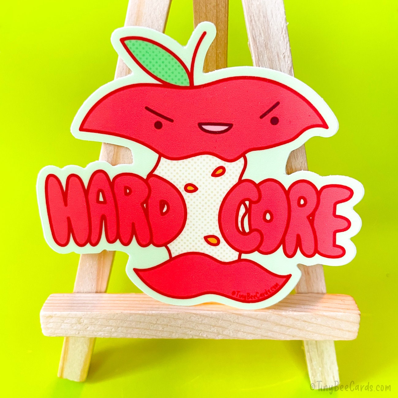Hard Core Apple Vinyl Sticker
