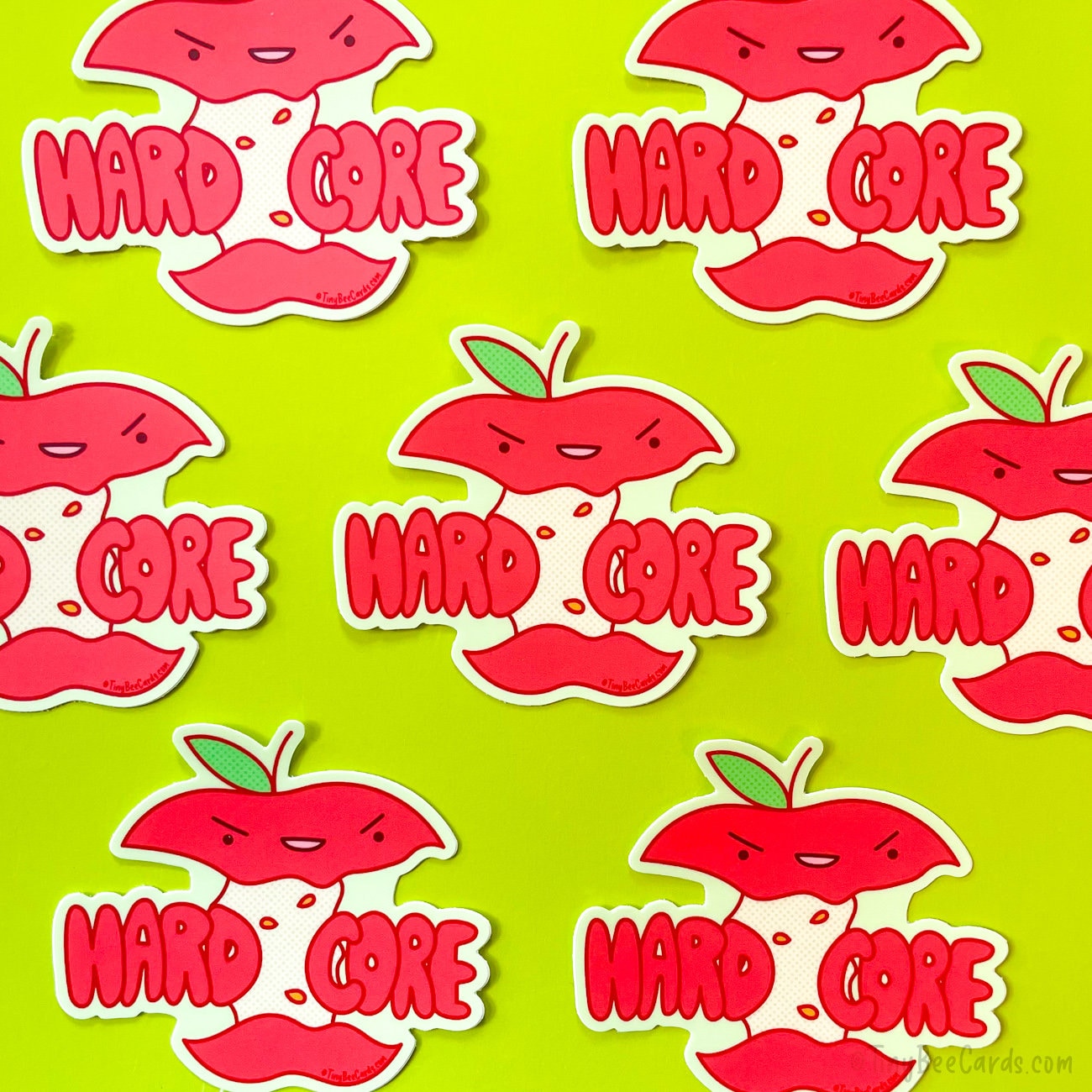 Hard Core Apple Vinyl Sticker