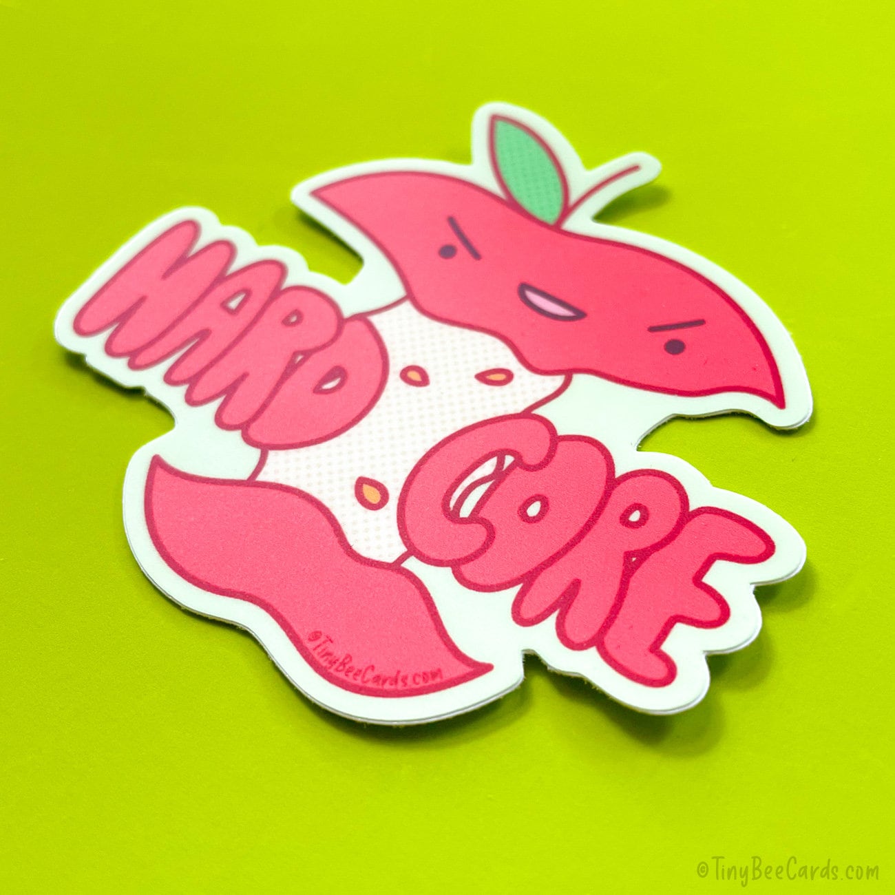 Hard Core Apple Vinyl Sticker