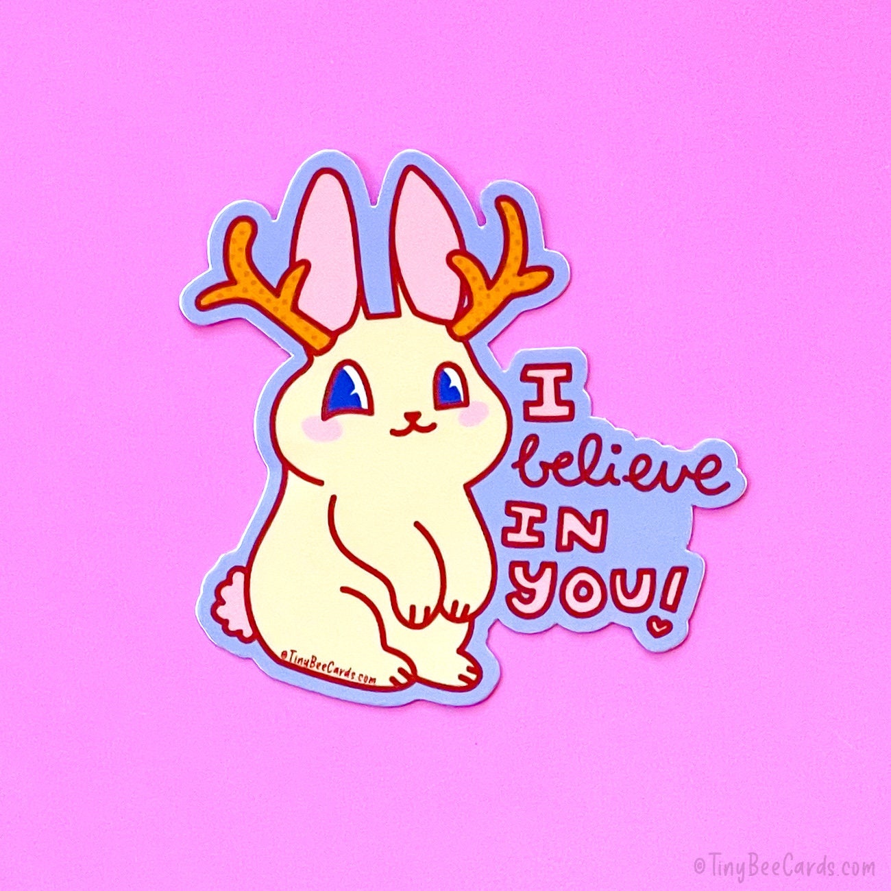 Jackalope Vinyl Sticker "I Believe in You"