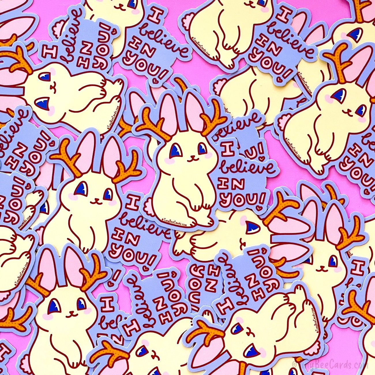 Jackalope Vinyl Sticker "I Believe in You"