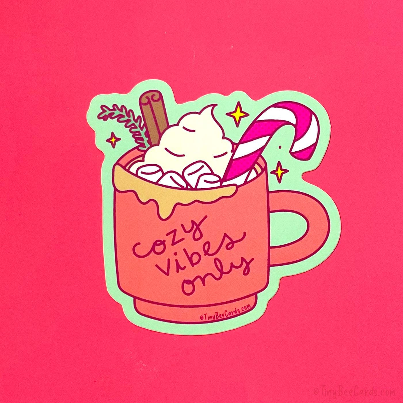 Cozy Vibes Only Vinyl Sticker