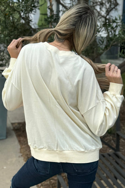 Rainbow Striped Pullover Sweatshirt