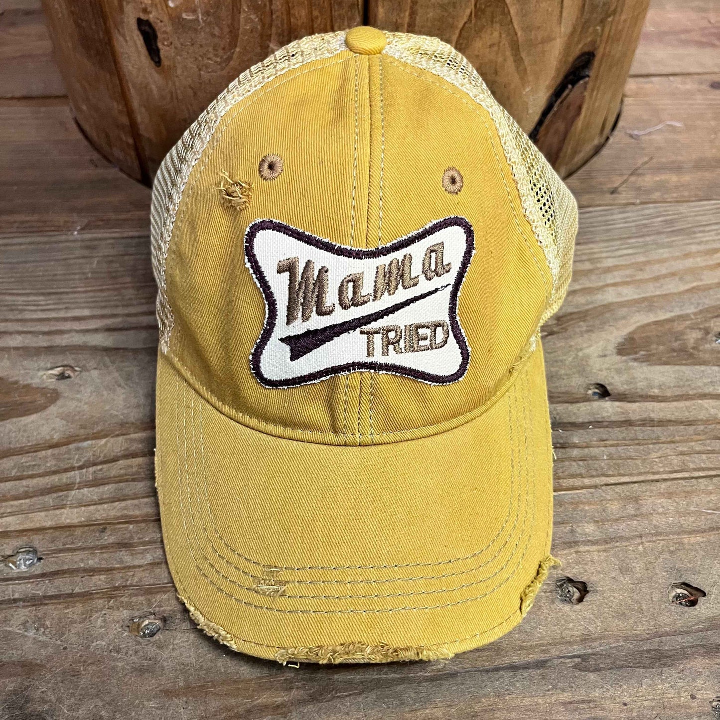 Mama Tried distressed snapback Hat