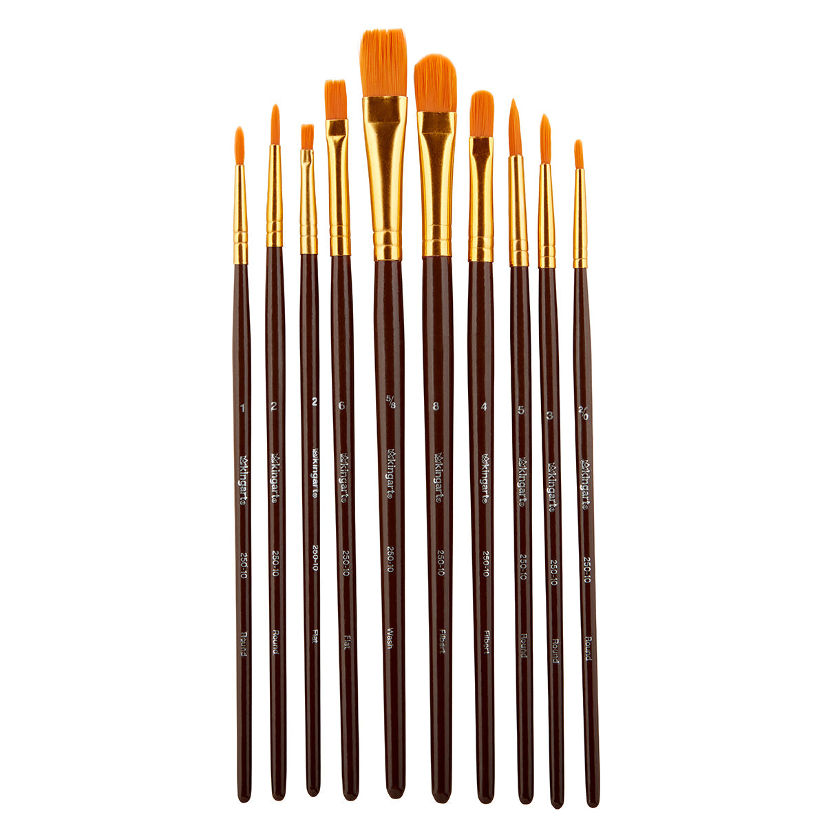 Studio Golden Nylon Brush Set  - 10 Pieces
