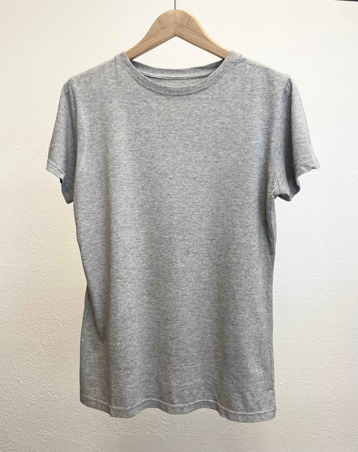 Spun Bamboo Women's Bamboo/Cotton Short Sleeve Crew Neck T-Shirt - Heather Grey