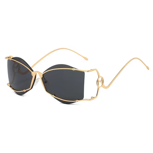 Audacious Gold Frameless Sunglasses