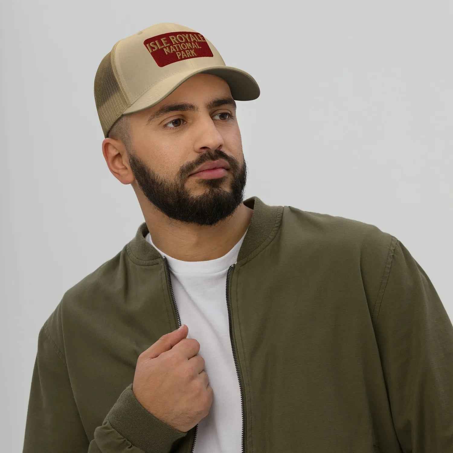 Isle Royale National Park Sign Embroidered Trucker Hat