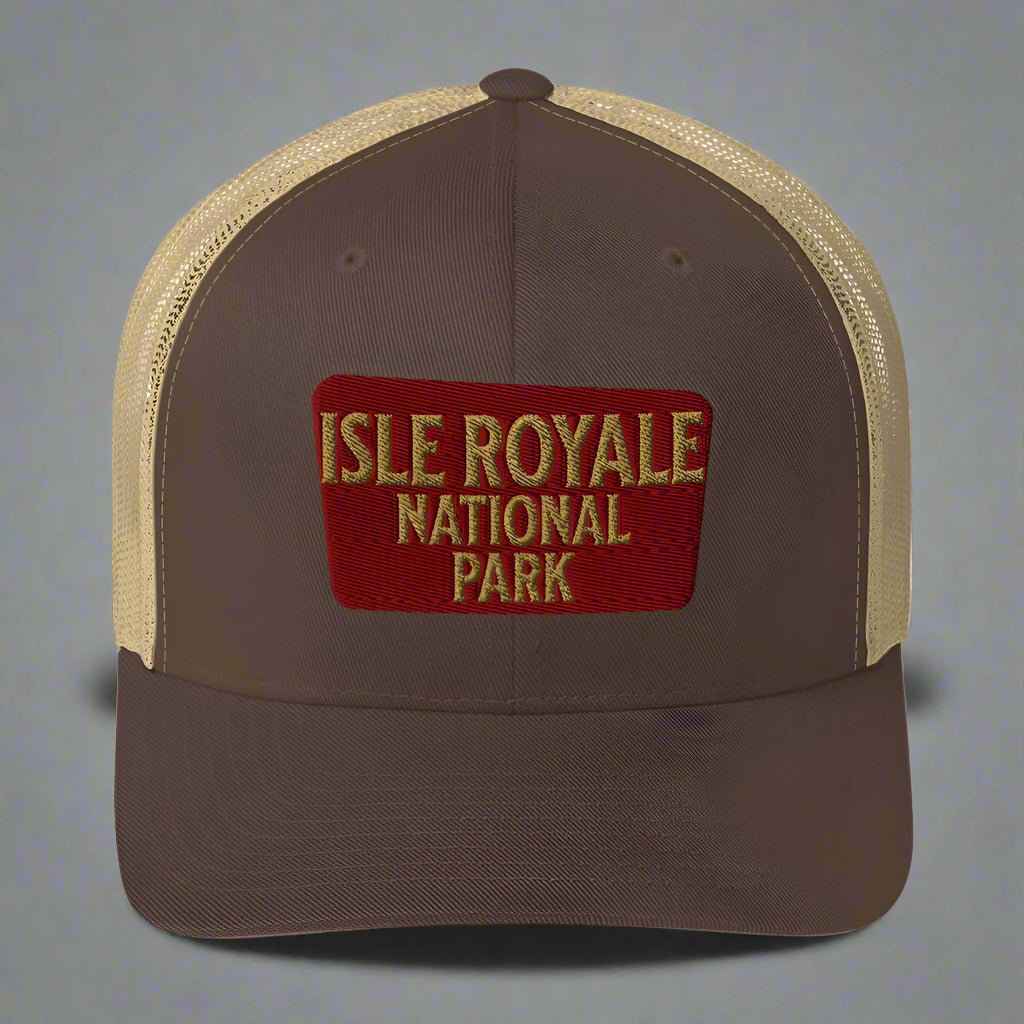 Isle Royale National Park Sign Embroidered Trucker Hat