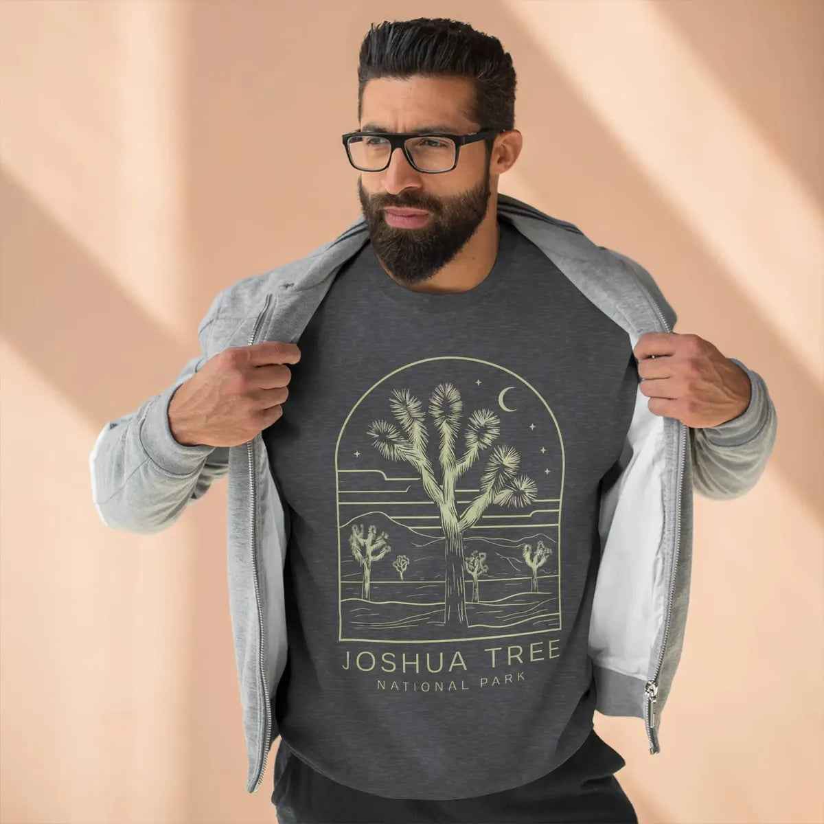 Joshua Tree National Park Unisex Crewneck Sweatshirt Twilight Art