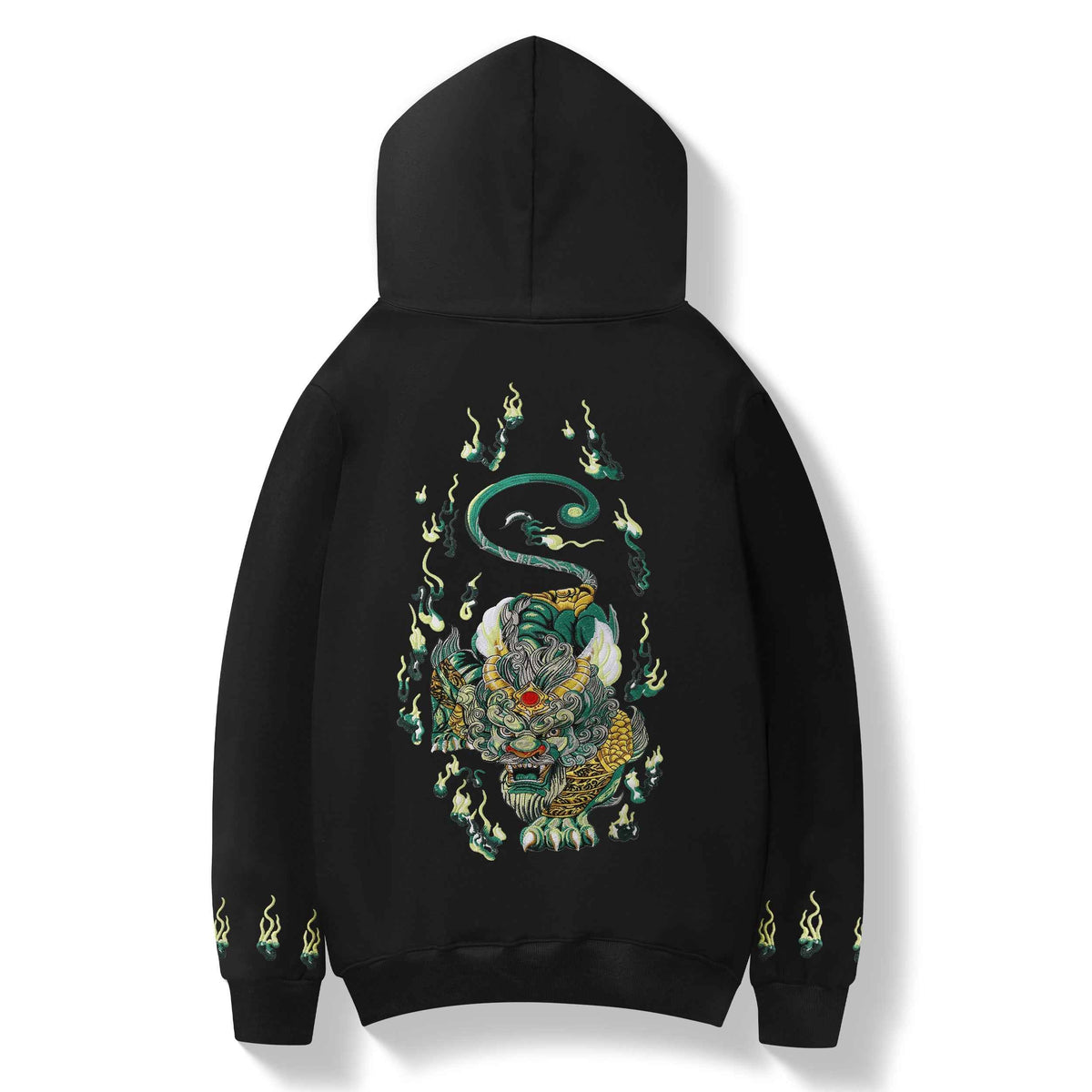 KH9007 Emerald Kirin Embroidery Hoodie