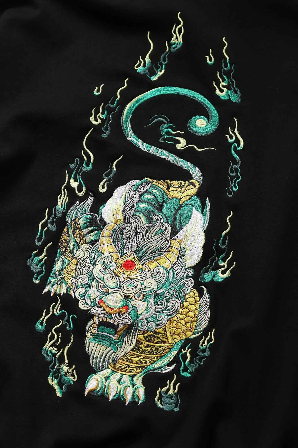 KH9007 Emerald Kirin Embroidery Hoodie