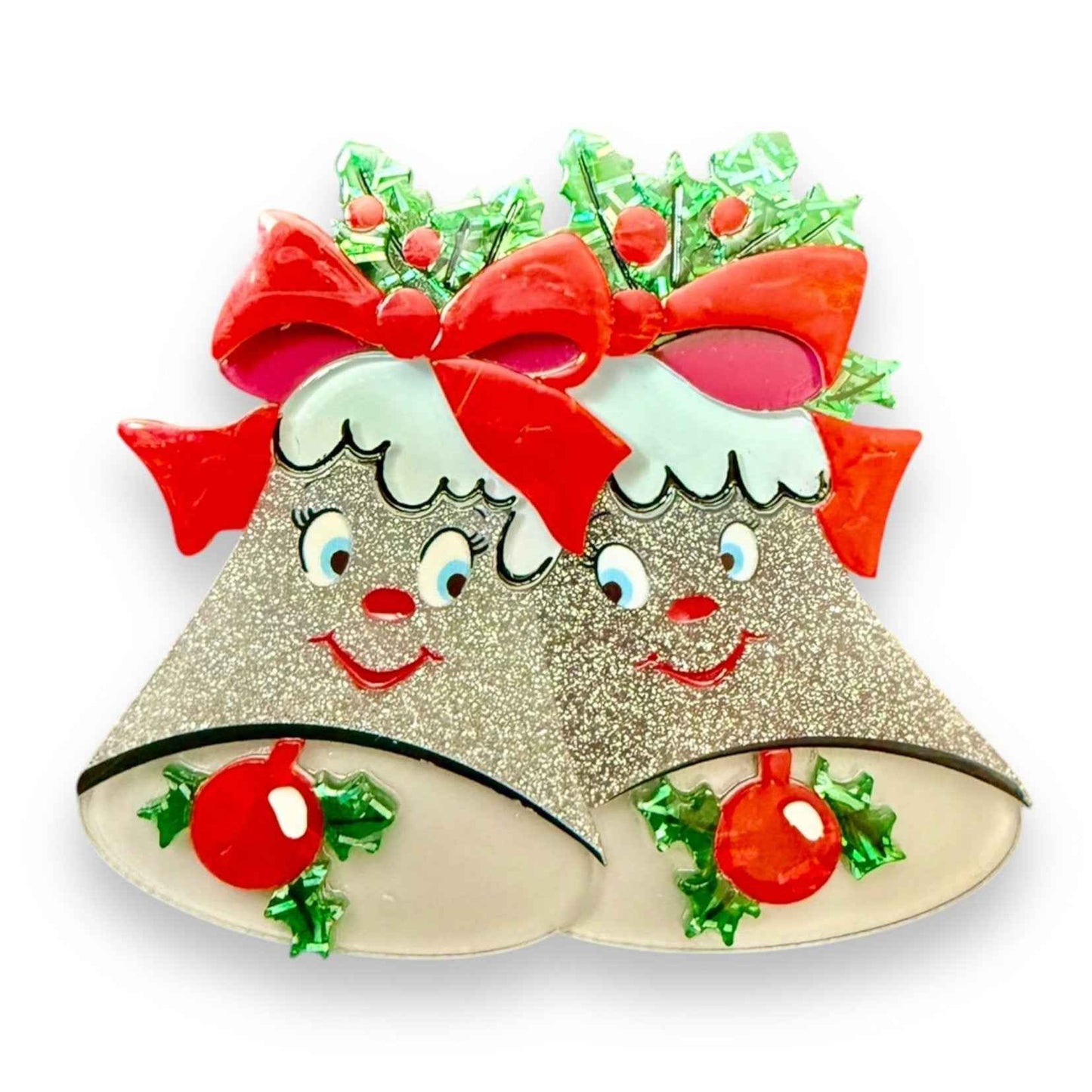 Silver Bells Brooch by Lipstick & Chrome