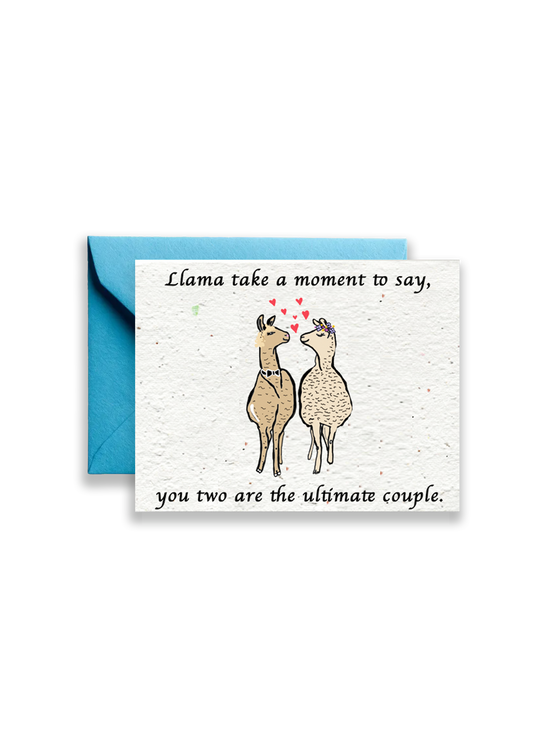 Llama Love Blooming Card