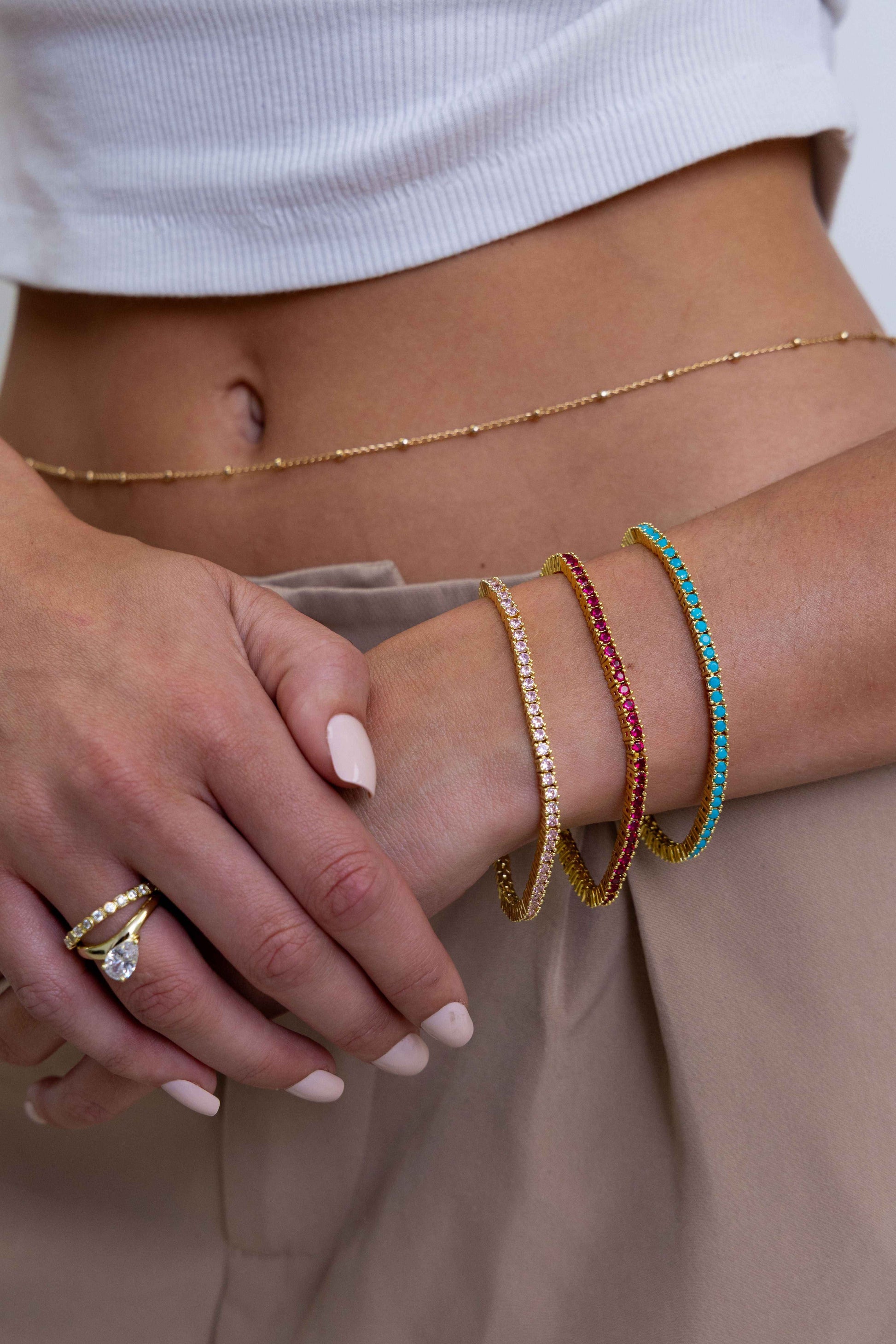 Karla Tennis Bracelet - Turquoise