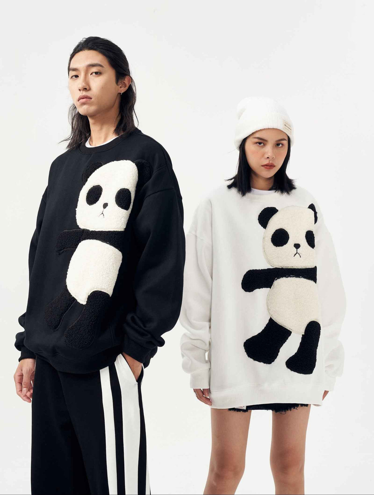 MAR1081 Furry Panda Crewneck