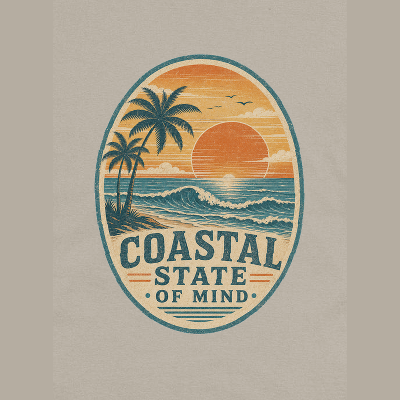 Coastal State of Mind Crew Neck Tee