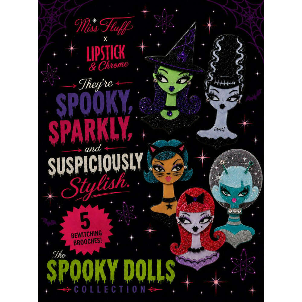 Beam Me Up Babe Spooky Doll Brooch by Miss Fluff x Lipstick & Chrome