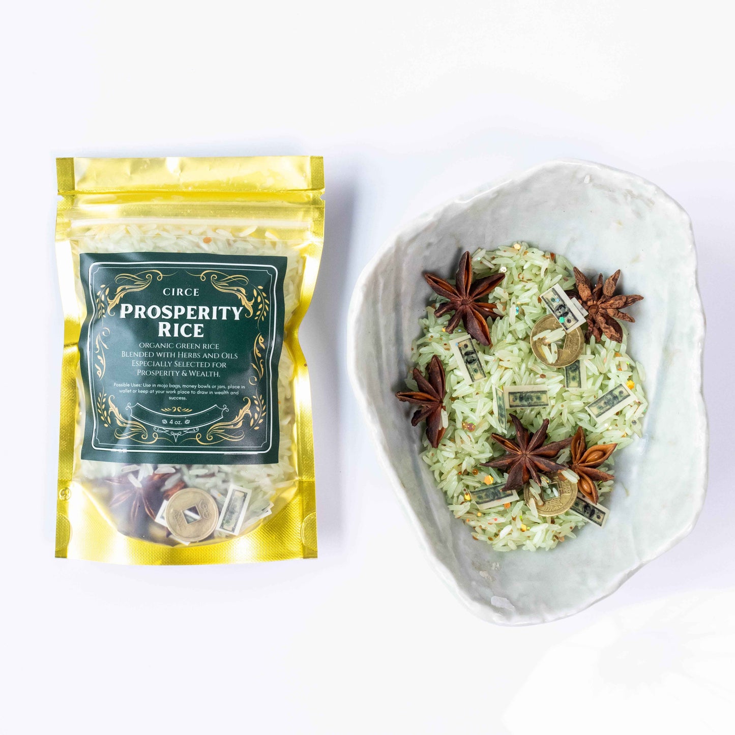 Prosperity Rice – 4 oz Money Altar & Mojo Bag Herb