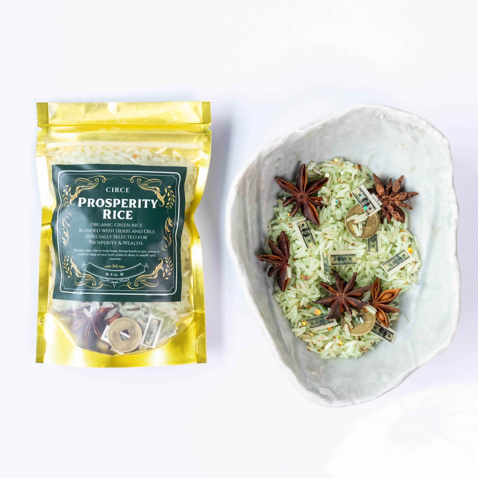 Prosperity Rice – 4 oz Money Altar & Mojo Bag Herb