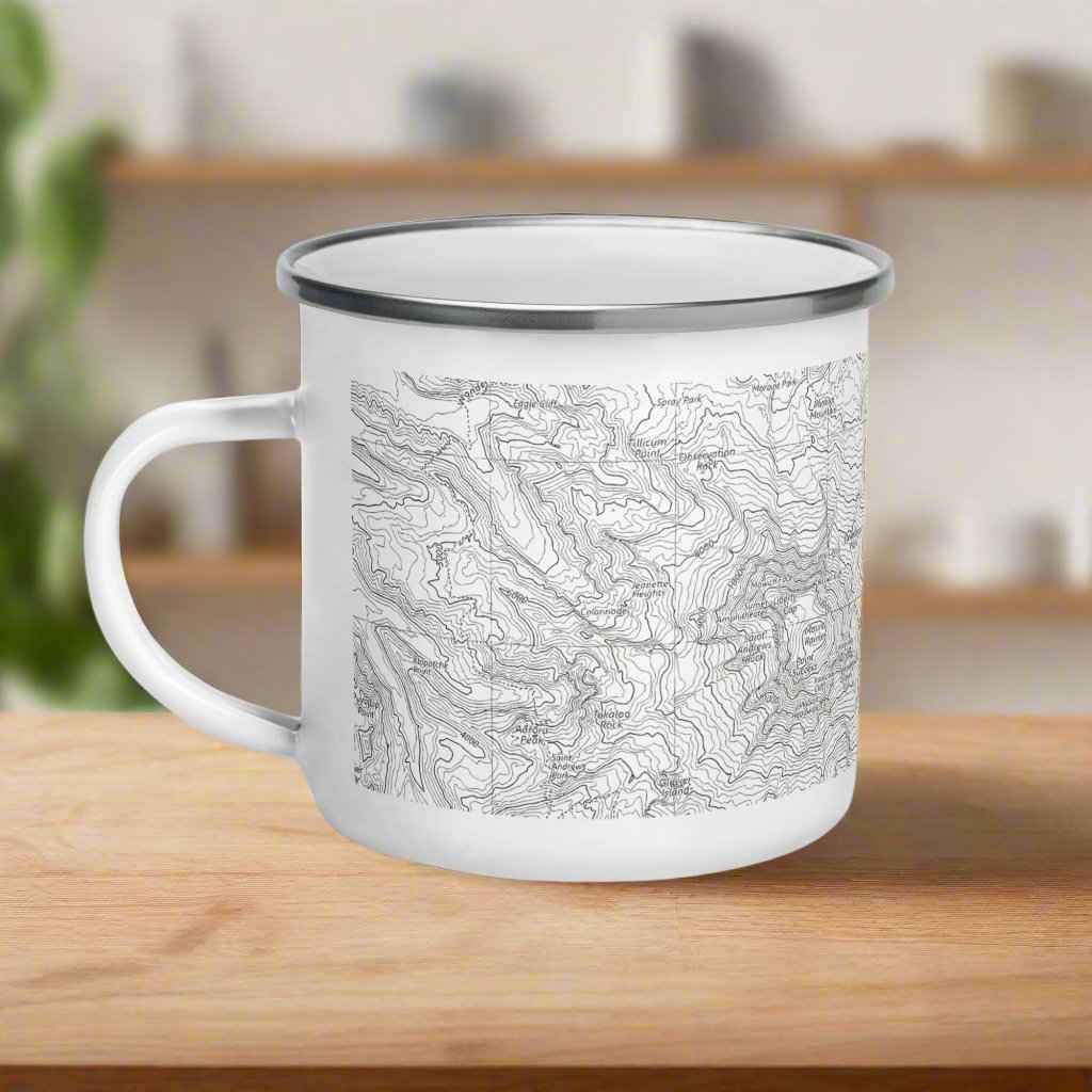 Mount Rainier National Park Topographic Durable Camp Mug USGS Map