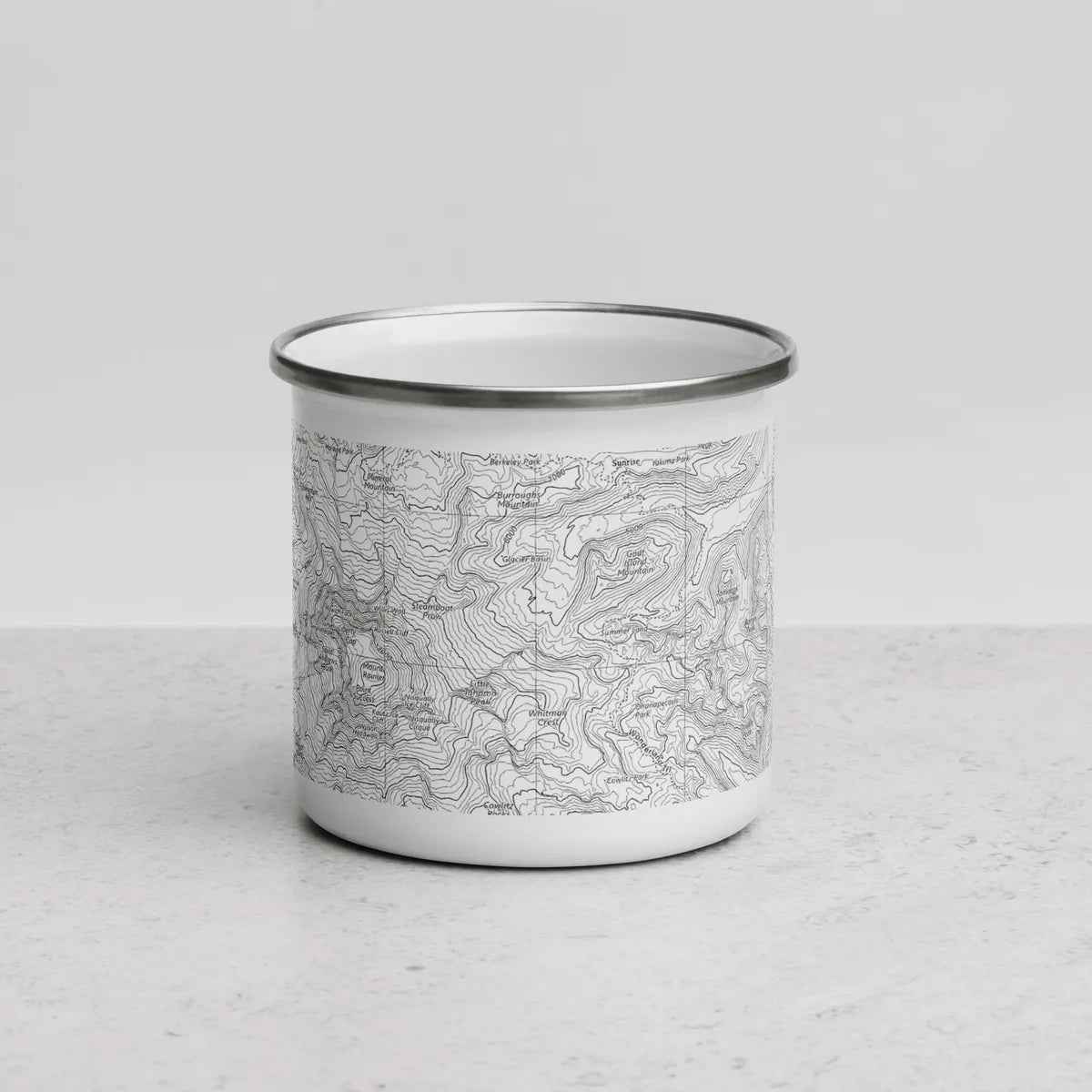 Mount Rainier National Park Topographic Durable Camp Mug USGS Map