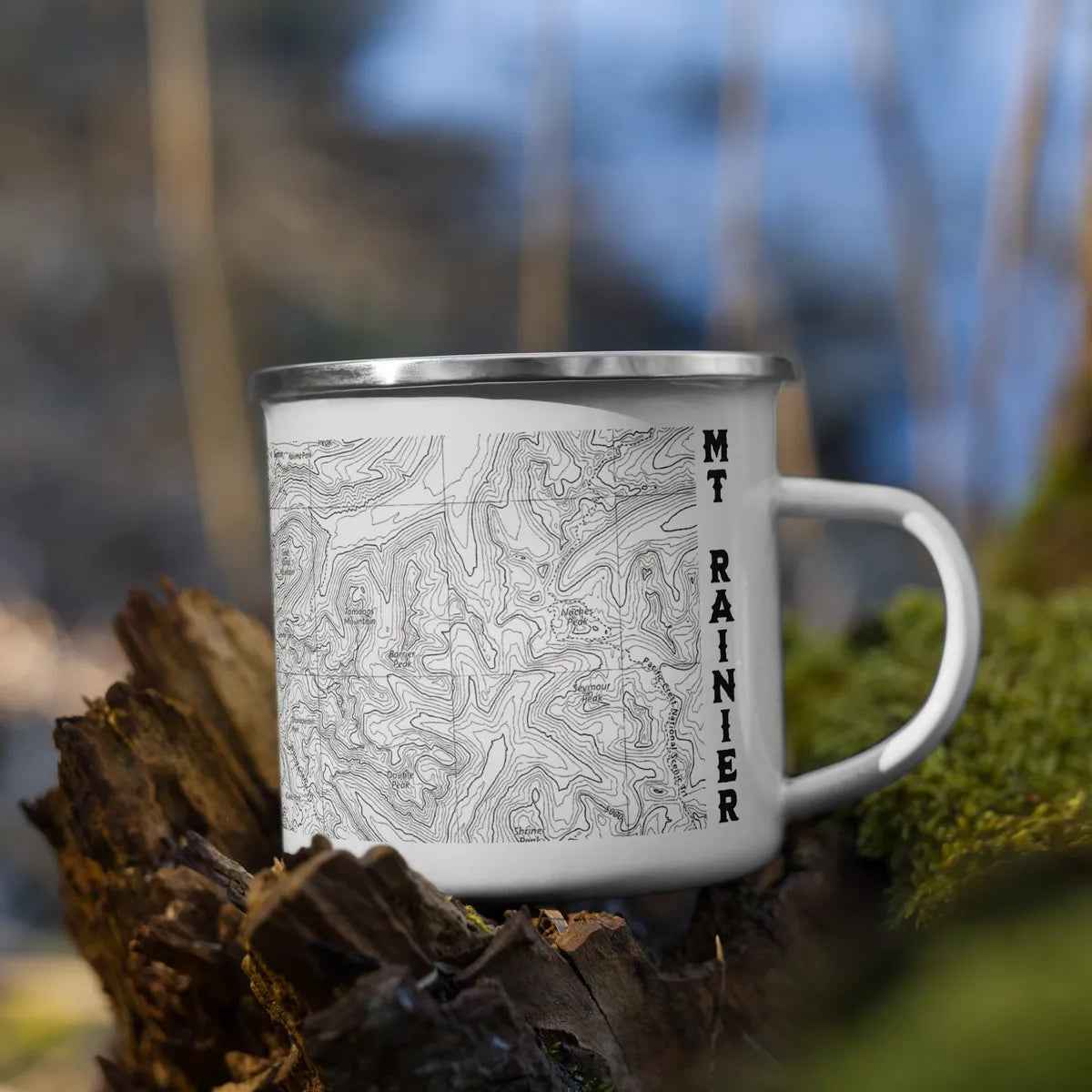 Mount Rainier National Park Topographic Durable Camp Mug USGS Map
